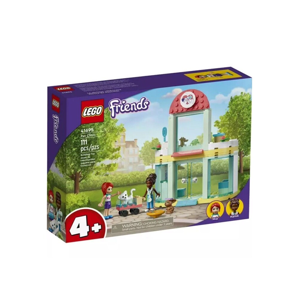 NEW In Box LEGO FRIENDS: Pet Clinic (41695) 111 Pieces Minifigures Mia And Nandi